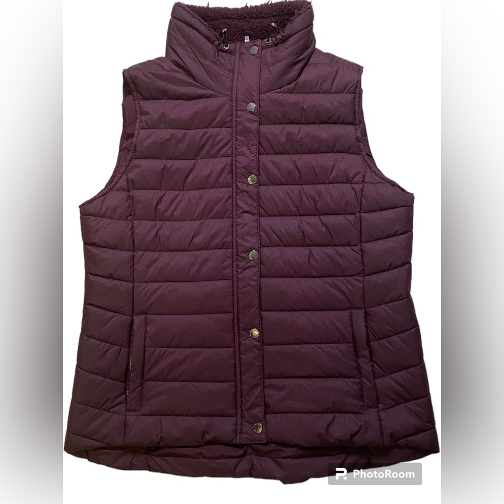 Calvin Klein sleeveless jacket color wine L